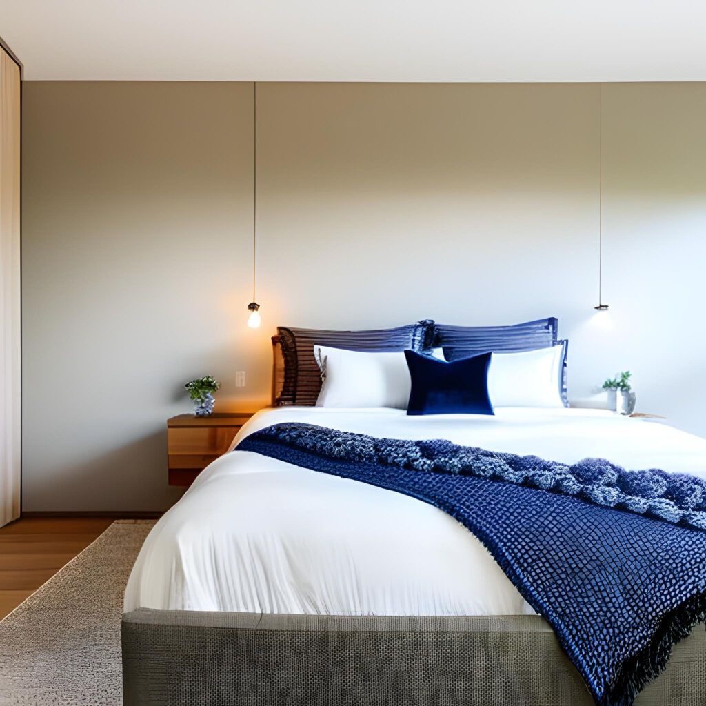 bedroom with bed lamp wall 1 1024x1024